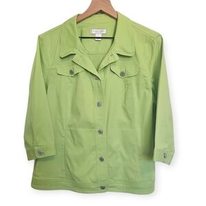 CHRISTOPHER & BANKS LIME GREEN JACKET